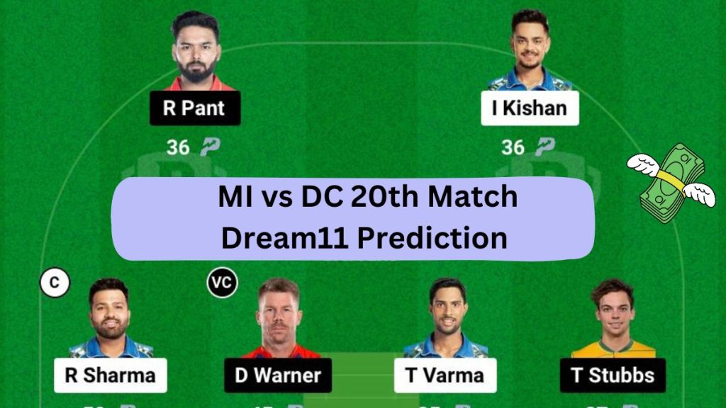 Dream11 Mumbai Indians vs Delhi Capitals | IPL 20th Match Prediction