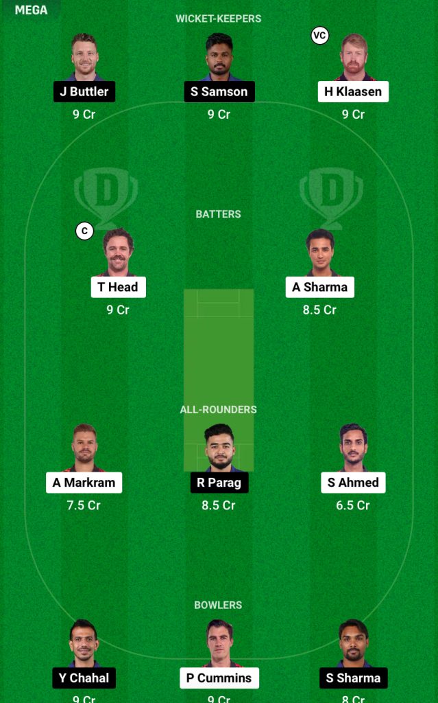 Dream11 SRH vs RR | IPL 50th Match Prediction