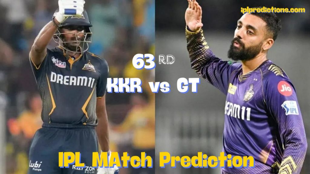 Dream11 GT vs KKR 63rd Match Prediction | 13th|May|2024