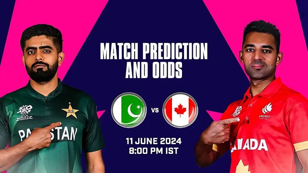 T20 World Cup Canada vs  Pakistan (11th-June-2024) – 22nd Match Prediction